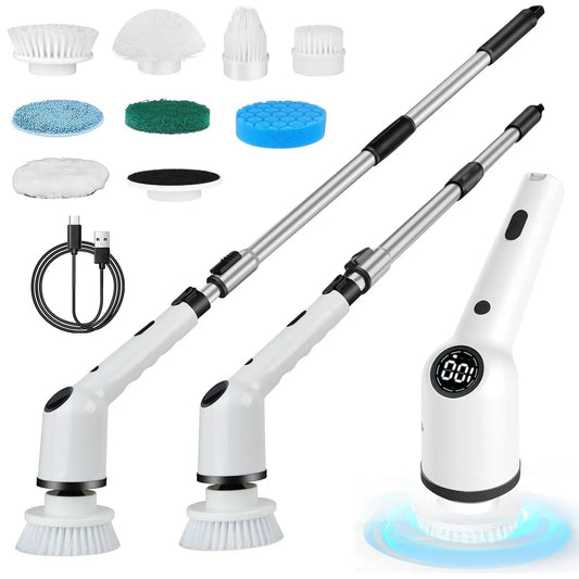 9 in 1 Electric Cleaning Brush LCD Digital Display Multi-Purpose